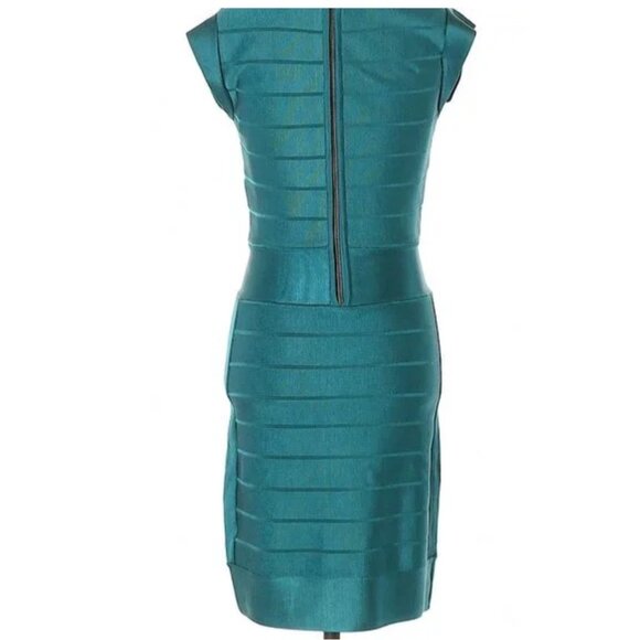 French Connection Bodycon T-Ribbon Bandage Dress 2 Pageant Interview Primrose - Picture 4 of 10